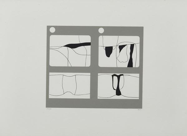 Alberto Burri : Senza titolo  - Litografia su cartoncino - Asta Arte Moderna e Contemporanea, '800 - '900 e Grafica Internazionale - Fabiani Arte