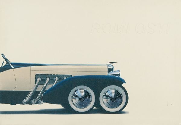 Romi Osti : Automobile  - Acrilico su tela - Asta Arte Moderna e Contemporanea, '800 e'900 - Fabiani Arte