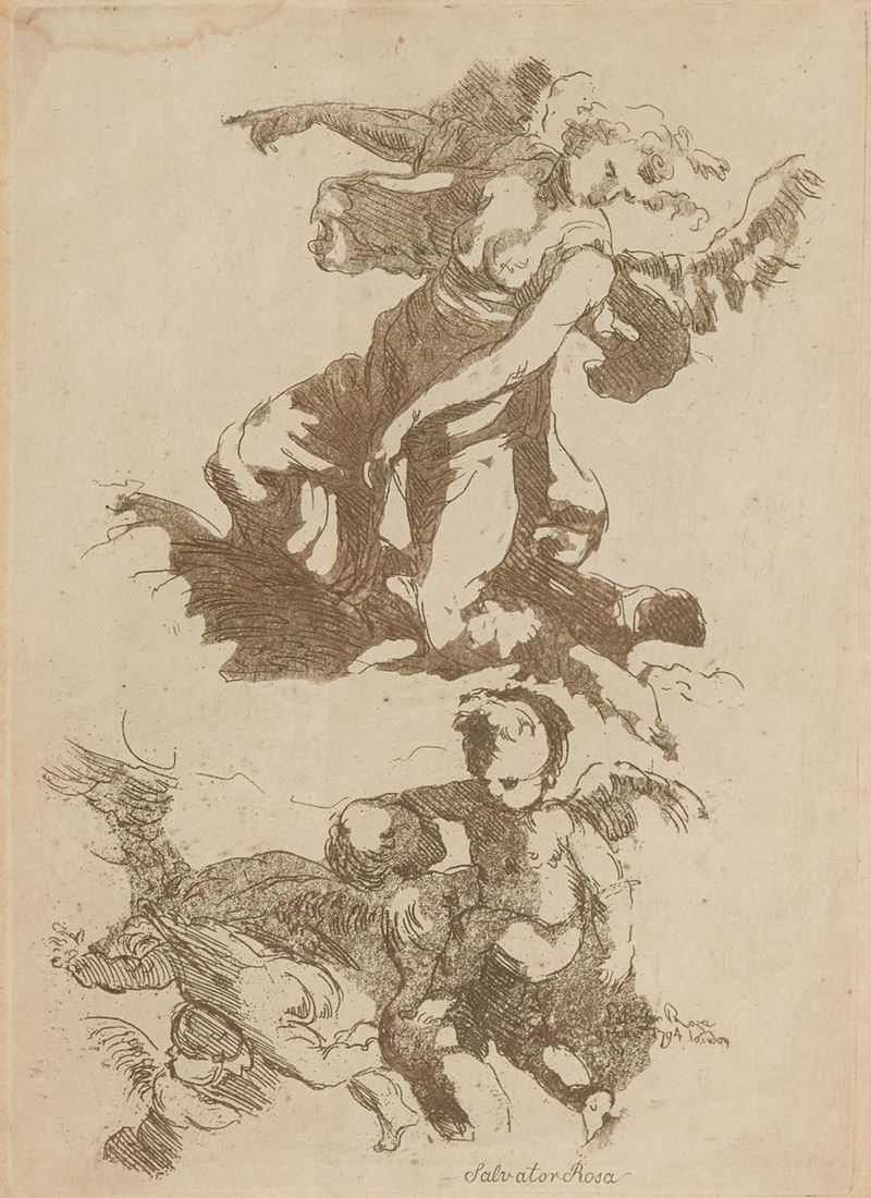 Salvator Rosa - Angelo con Putti