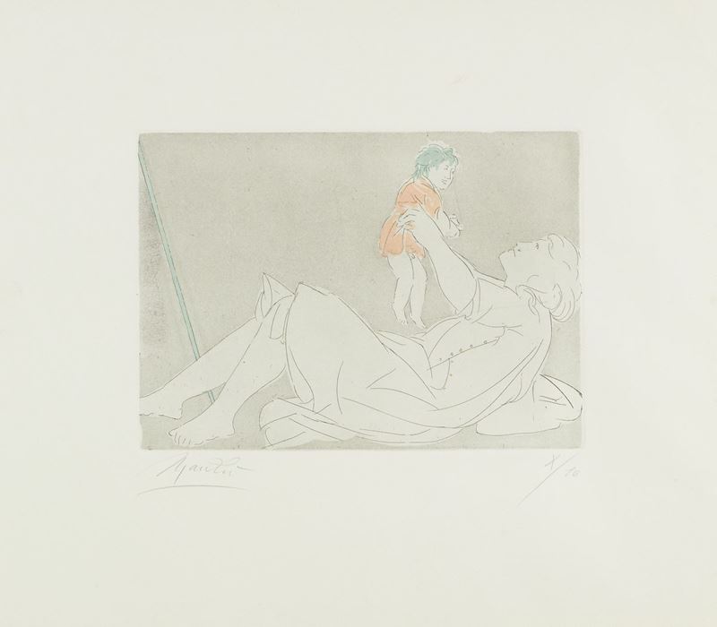 Giacomo Manzù - Figur con Bambino