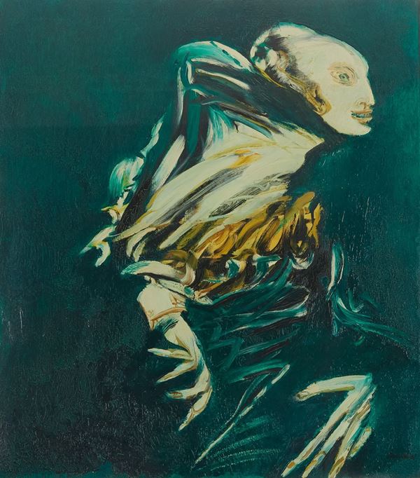 Remo Brindisi : Congiurato  (1966)  - Olio su tela - Asta Arte Moderna e Contemporanea, '800 e'900 - Fabiani Arte