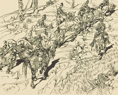 Cartella Contenente Sette Litografie Originali di Giovanni Fattori, con Presentazione di Giovanni...