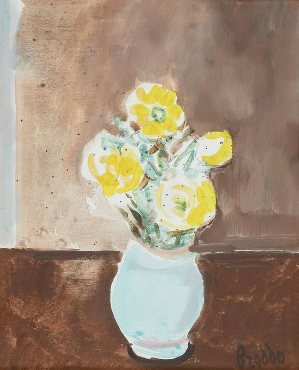 Gastone Breddo : Vaso di fiori  - Olio su tela - Asta Arte Moderna e Contemporanea, '800 e'900 - Fabiani Arte