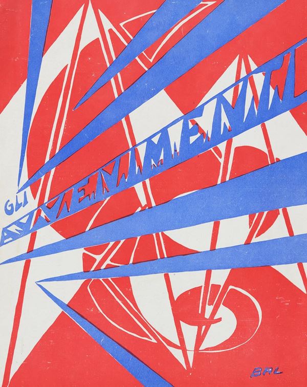 Giacomo Balla : Gli Avvenimenti  (1916)  - Rivista  con copertina serigrafata - Asta Arte Moderna e Contemporanea, '800 e'900 - Fabiani Arte