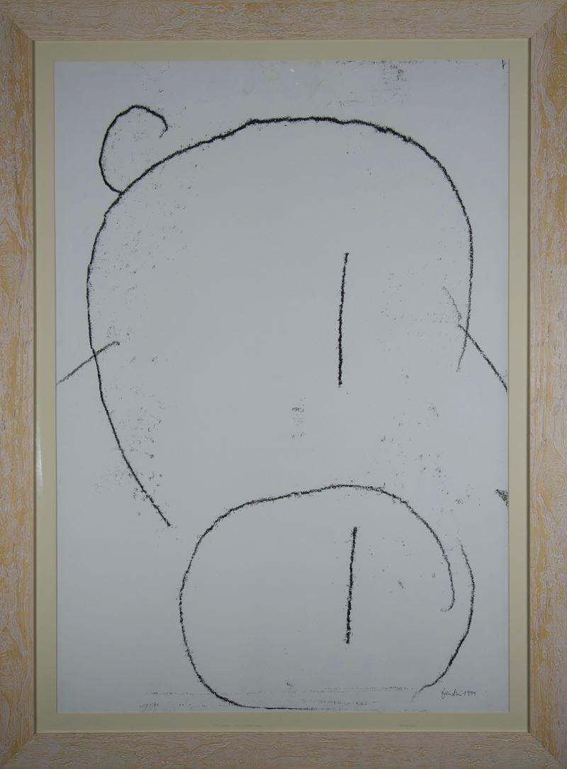 Venturino Venturi - Maternità - olio su cartoncino, 1994