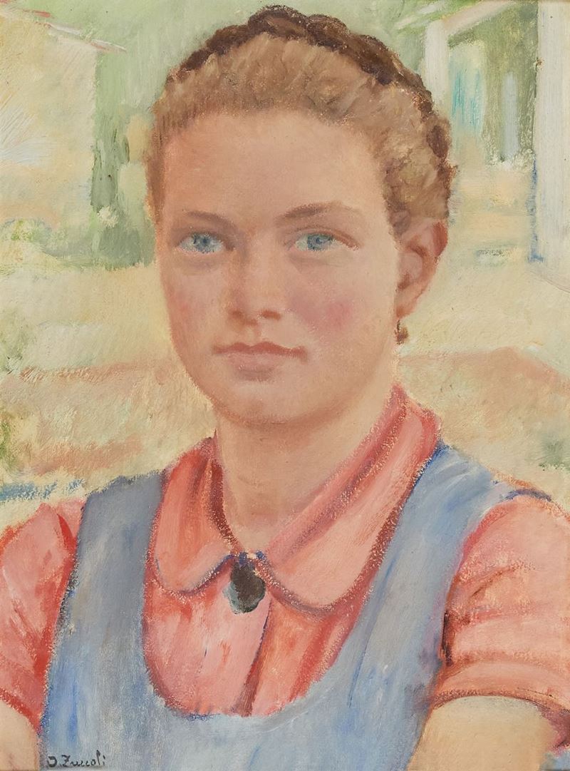 Oreste Zuccoli - Ritratto di Fanciulla