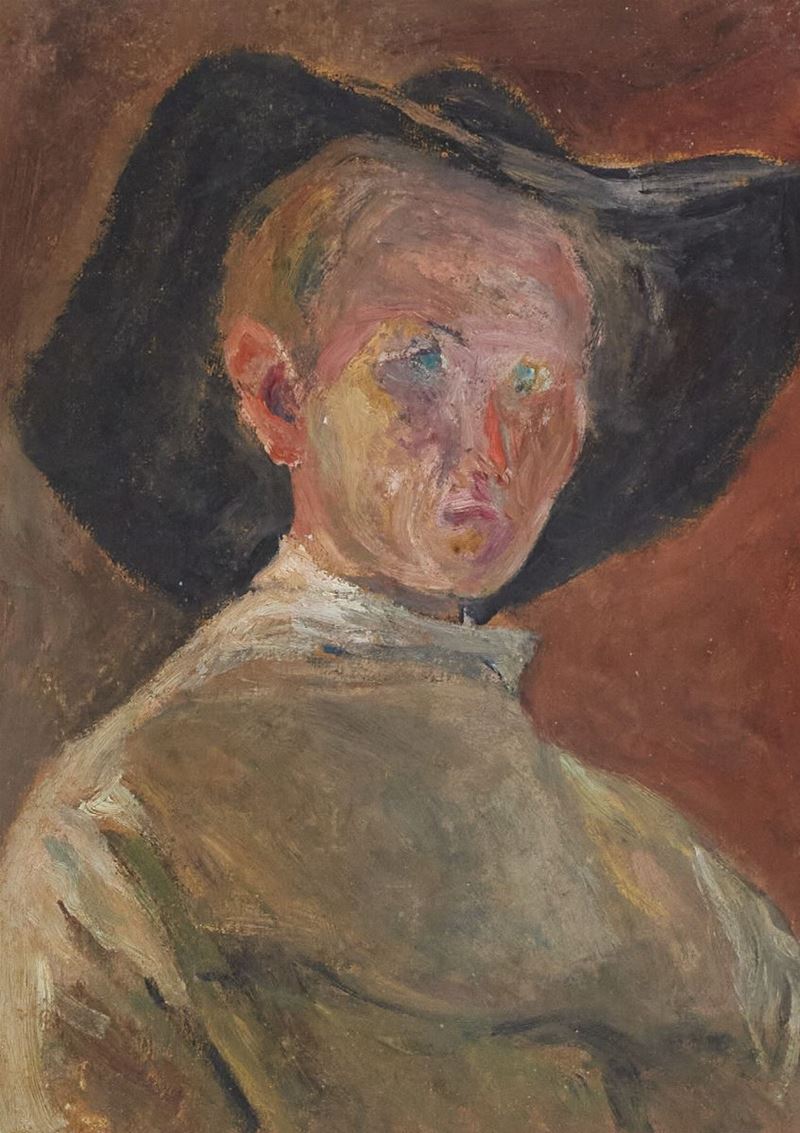 Arcangelo Raffaello Salimbeni - Figura con Cappello