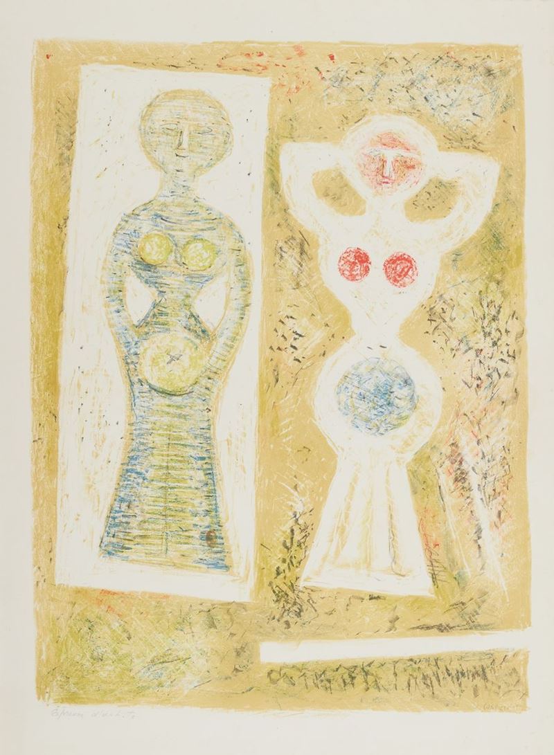 Massimo Campigli - Due Figure
