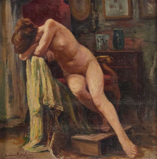Corinna Modigliani - Nudo femminile in un interno