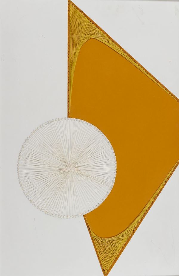 Paolo Galletti : Senza titolo  (1973)  - Olio e tecnica mista su faesite - Asta Arte Moderna e Contemporanea, '800 e'900	 - Fabiani Arte