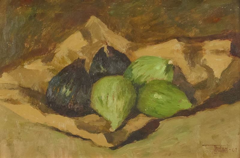Vittorio Traluci - Natura Morta con Fichi