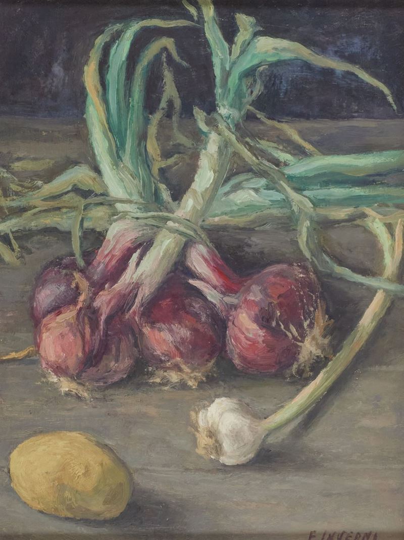 Francesco Inverni - Nature Morta con Cipolle