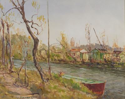 Canale con Bilancia - Lago di Massaciuccoli