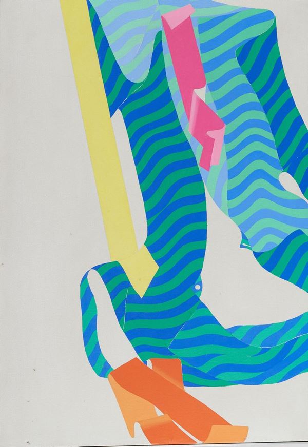Umberto Buscioni : Da invito al viaggio  (1970 - 71)  - Olio su tela - Asta Arte Moderna e Contemporanea, '800 e'900	 - Fabiani Arte