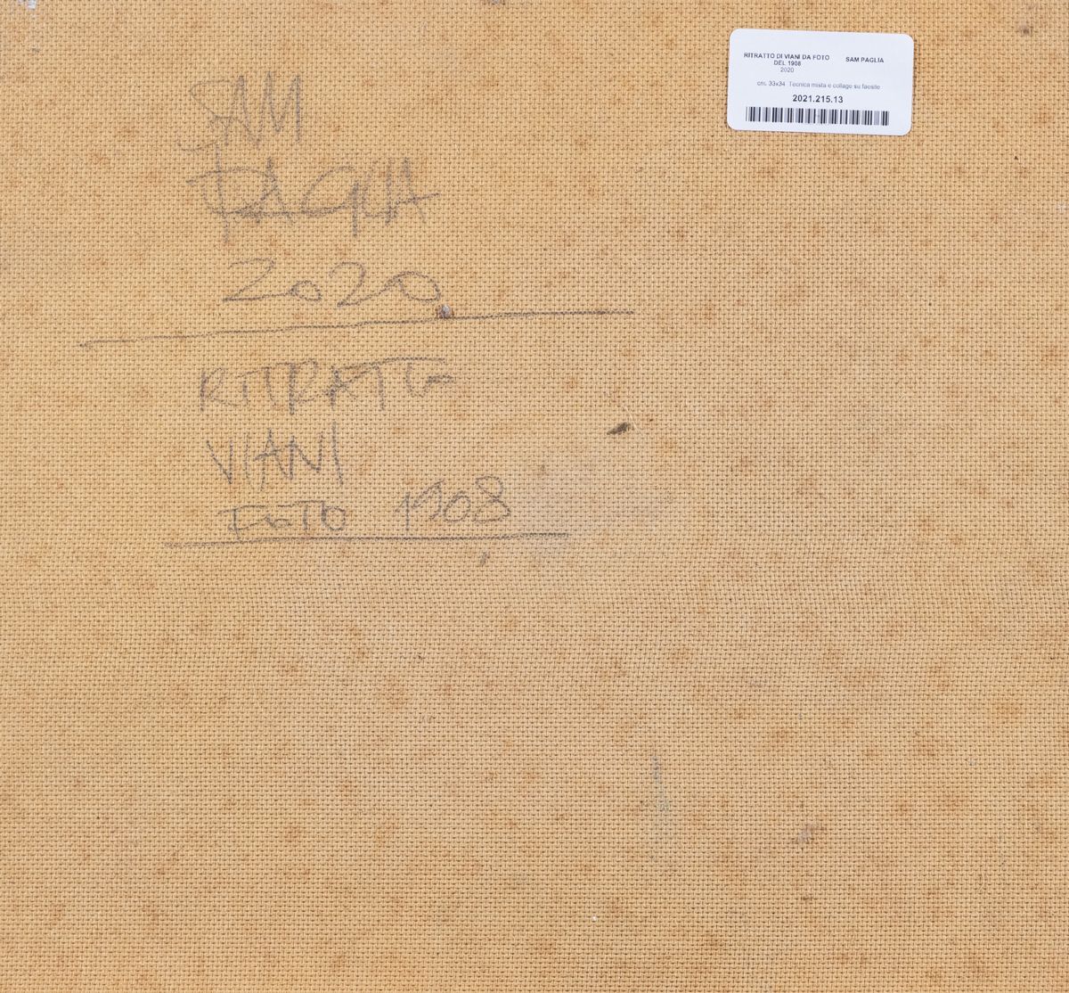 Sam Paglia - Ritratto di Viani da Foto del 1908