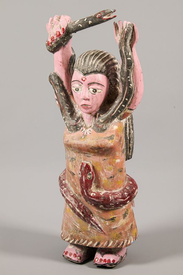 Mamy Wata Ewe  (Ultimo quarto del XX Secolo)  - Scultura in legno, h. cm. 54 - Asta Asta di Arte Etnografica e Tribale - Fabiani Arte