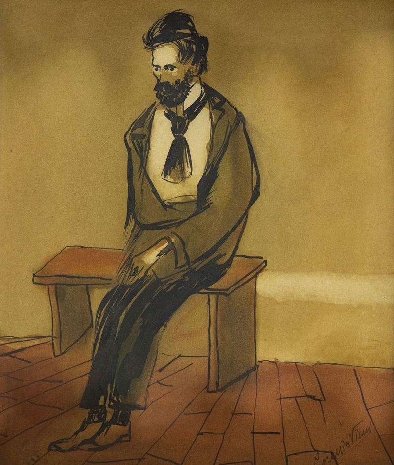 Lorenzo Viani - Uomo Seduto