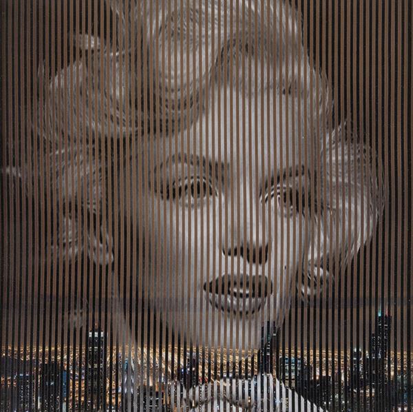 Malipiero : Osmosi Marilyn Monroe Chicago  (2015)  - Collage su tavolan - Asta Arte Moderna e Contemporanea - Fabiani Arte