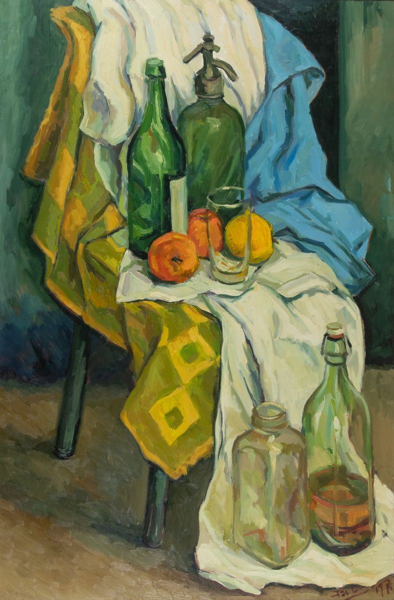 Ernesto Portas - Bodegon De la Sill con Drapos Y Sifon