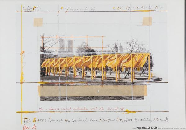 Christo : The Gates project for Central Park New York  - Stampa offset - Asta Arte Moderna e Contemporanea - Fabiani Arte