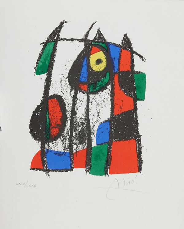Joan Mir&#242; : Senza titolo  - Litografia su carta - Asta Arte Moderna e Contemporanea - Fabiani Arte