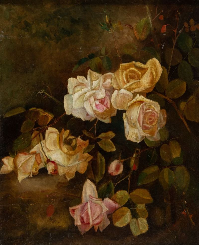 Anonimo Seconda Metà XIX Secolo - Fiori