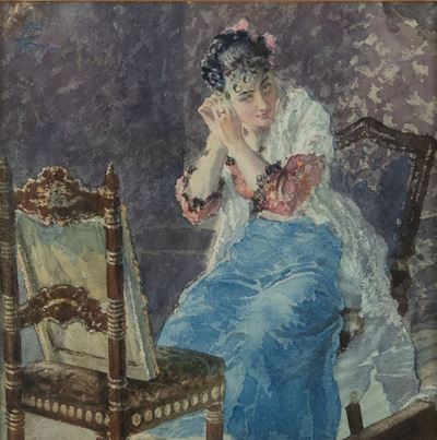 Giovane Donna allo Specchio