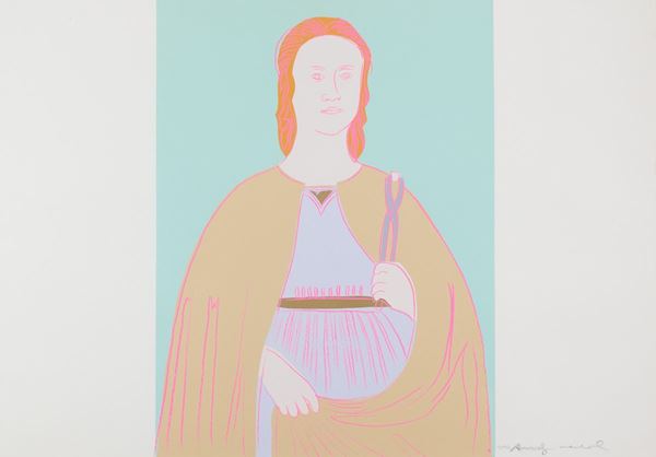 Andy Warhol : Sant'Apollonia  (1984)  - Serigrafia su carta Arches 88 - Asta Asta di Arte Moderna e Contemporanea '800 e '900 - Fabiani Arte