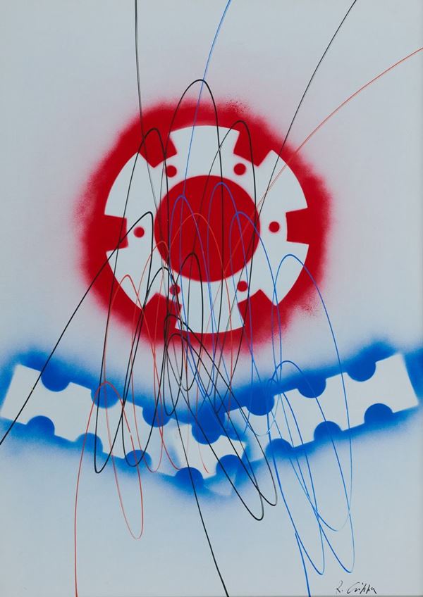 Roberto Crippa : Spirale  (Anni '65 - '70)  - Olio su cartoncino intelato - Asta Asta di Arte Moderna e Contemporanea '800 e '900 - Fabiani Arte