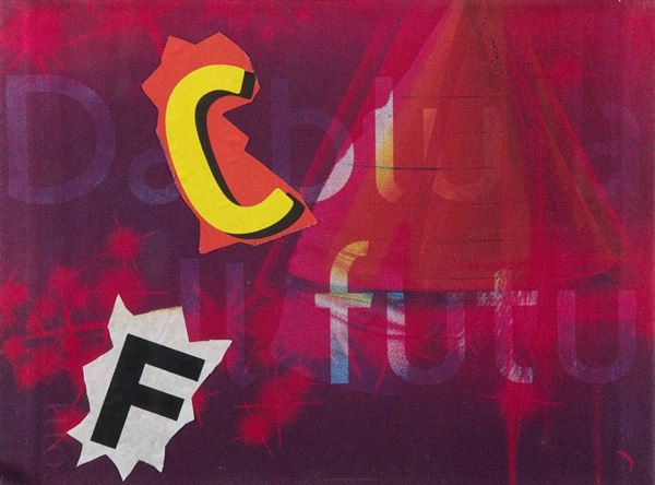 Lucia Marcucci : Futur...  (2004)  - Collage su tela emulsionata in teca di plexiglas - Asta Asta di Arte Moderna e Contemporanea '800 e '900	 - Fabiani Arte