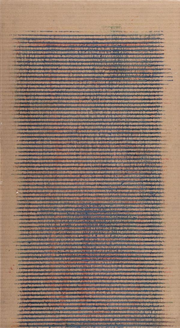Paolo Masi : Senza titolo  (2006)  - Pastelli a cera su cartone in teca di plexiglas - Asta Asta di Arte Moderna e Contemporanea '800 e '900	 - Fabiani Arte