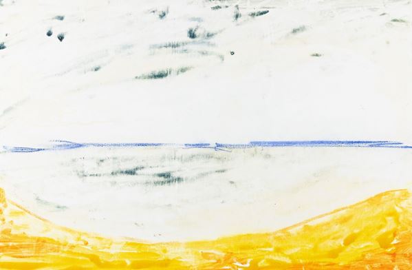 Mario Schifano : Paesaggio anemico  (1974-76)  - Smalto su tela - Asta Asta di Arte Moderna e Contemporanea '800 e '900	 - Fabiani Arte
