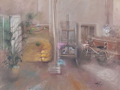 Interno con Bicicletta
