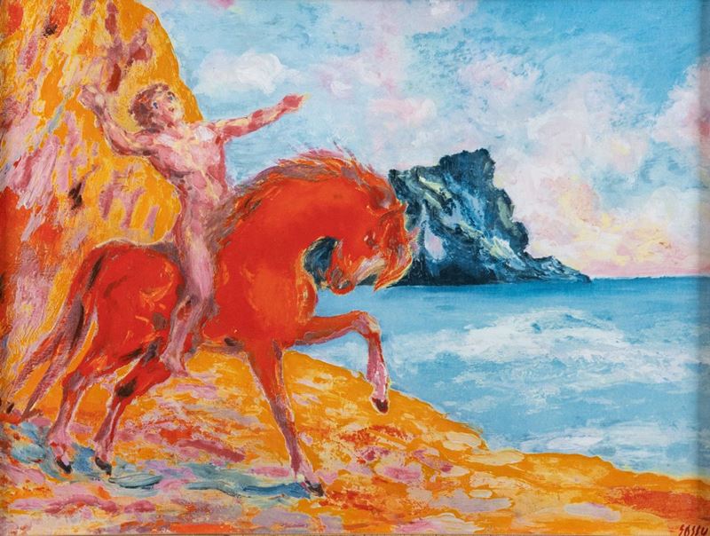 Aligi Sassu - Cavallo di Gloria