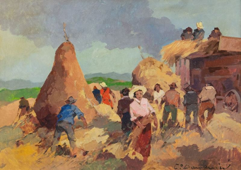 Carlo Domenici - Trebbiatura