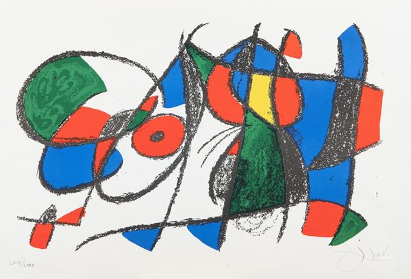 Joan Mir&#242; : Senza titolo  - Litografia su carta - Asta Asta di Arte Moderna e Contemporanea '800 e '900	 - Fabiani Arte