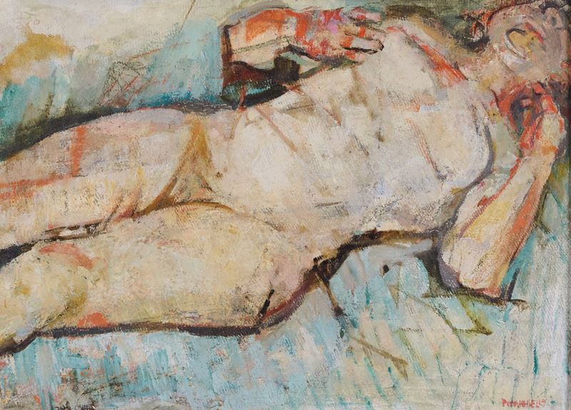 Fausto Pirandello - Nudo disteso