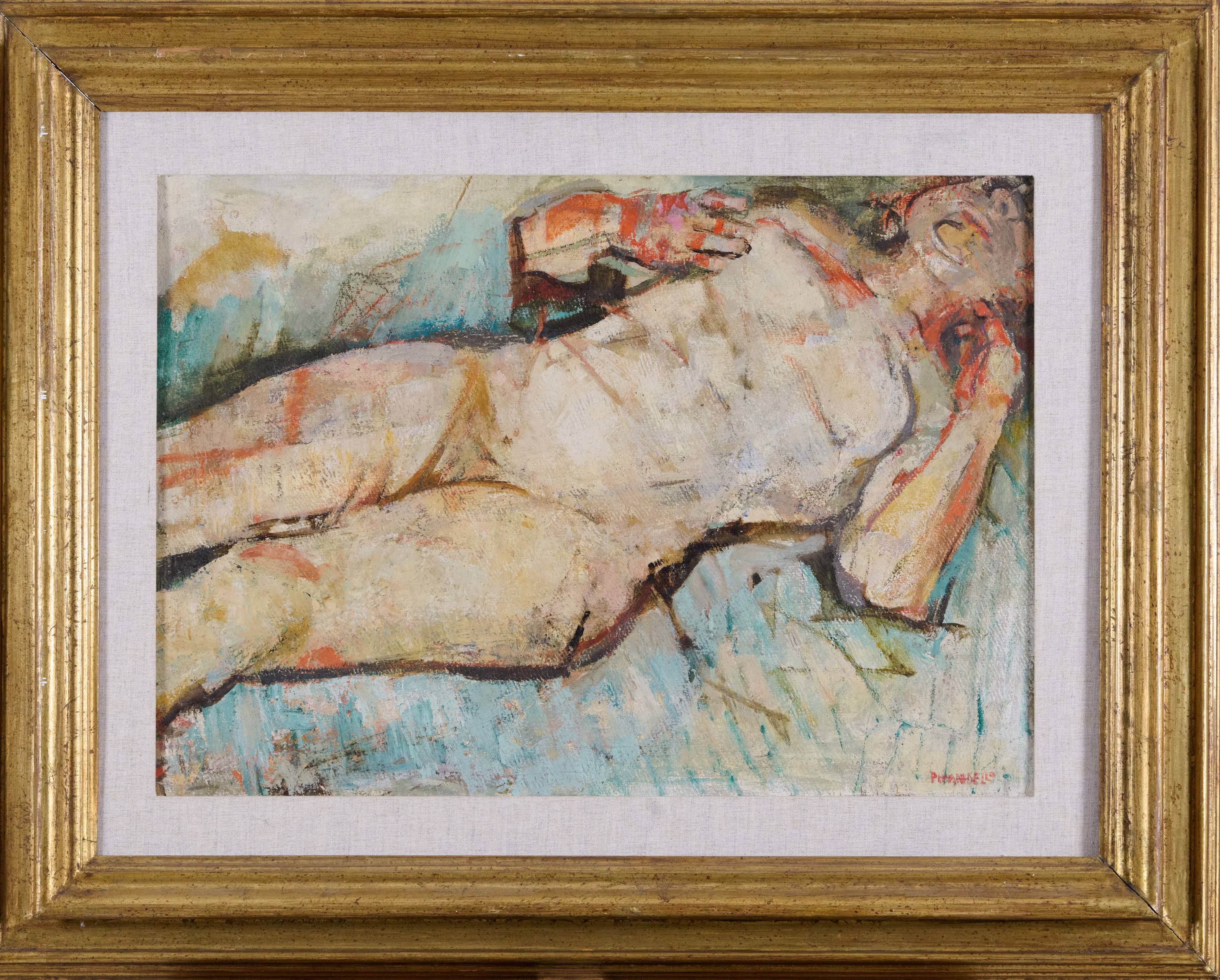 Fausto Pirandello - Nudo disteso
