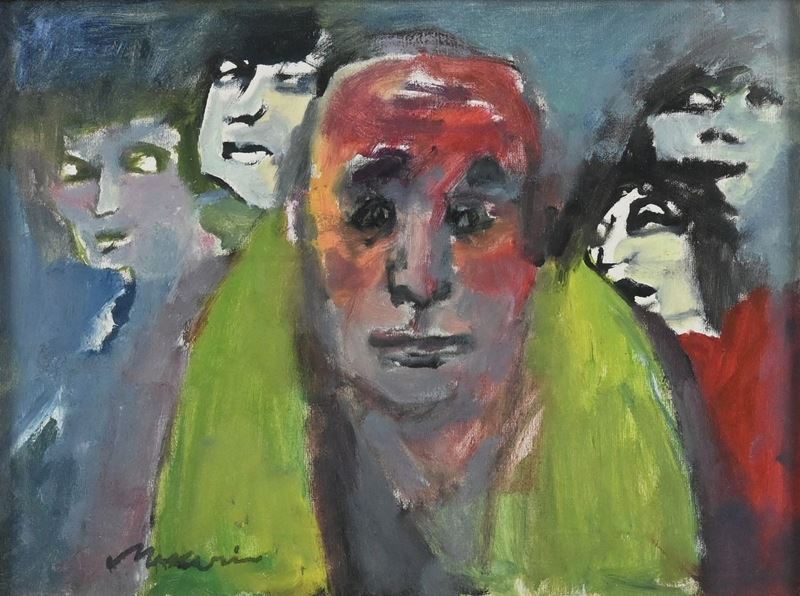 Mino Maccari - Autoritratto con Figure