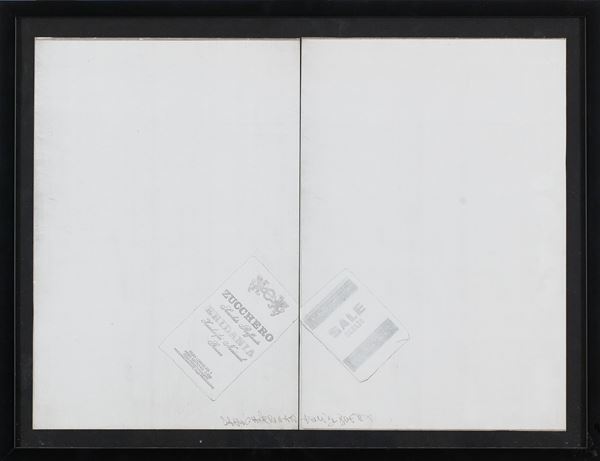 Alighiero Boetti : Da Alighiero Nati a Guido Boetti  (1986)  - Interventi a matita su fotocopia a 2 elementi ciascuno di cm. 45x30 - Asta Asta di Arte Moderna e Contemporanea - Fabiani Arte