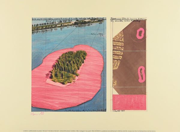 Christo - SURROUNDED ISLANDS, PROJECT FOR BISCAYNE BAY, GREATER MIAMI, FLORIDA - 1983
