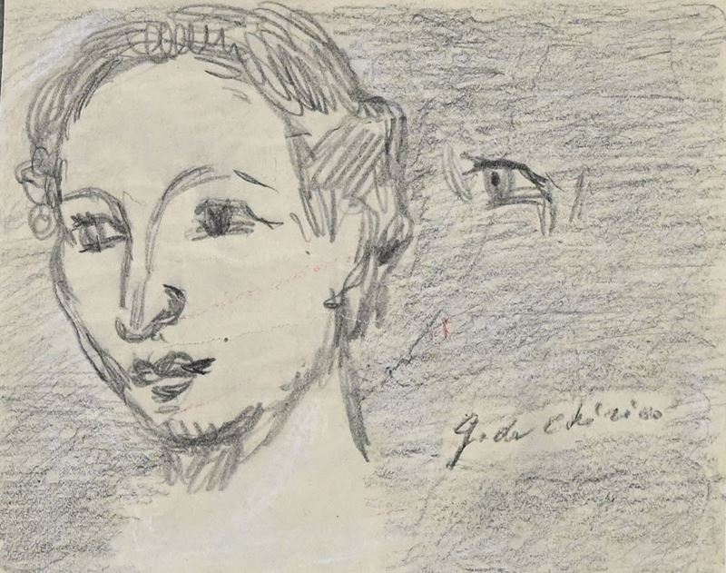 Giorgio De Chirico - Studio di Volto Femminile