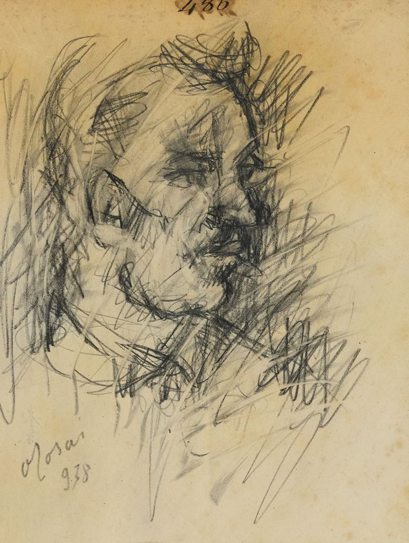 Ottone Rosai - Volto di Uomo