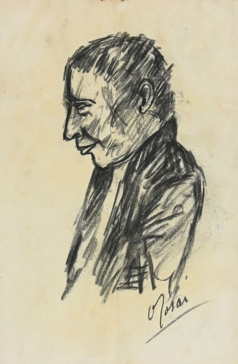 Ottone Rosai - Ritratto di Uomo di Profilo
