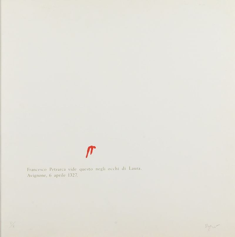 Emilio Isgrò - Francesco Petrarca Vide Questo negli Occhi di Laura