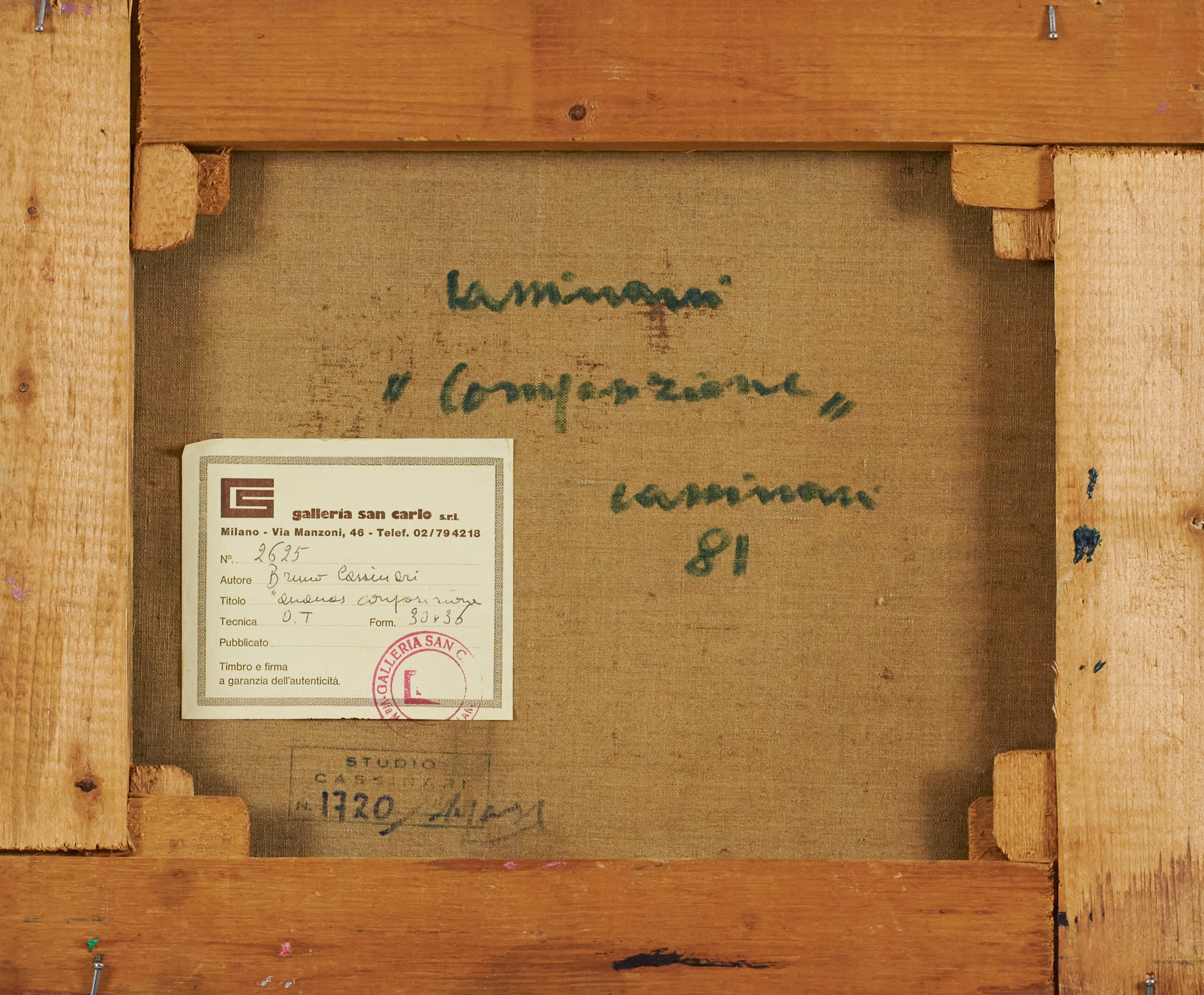 Bruno Cassinari - Composizione