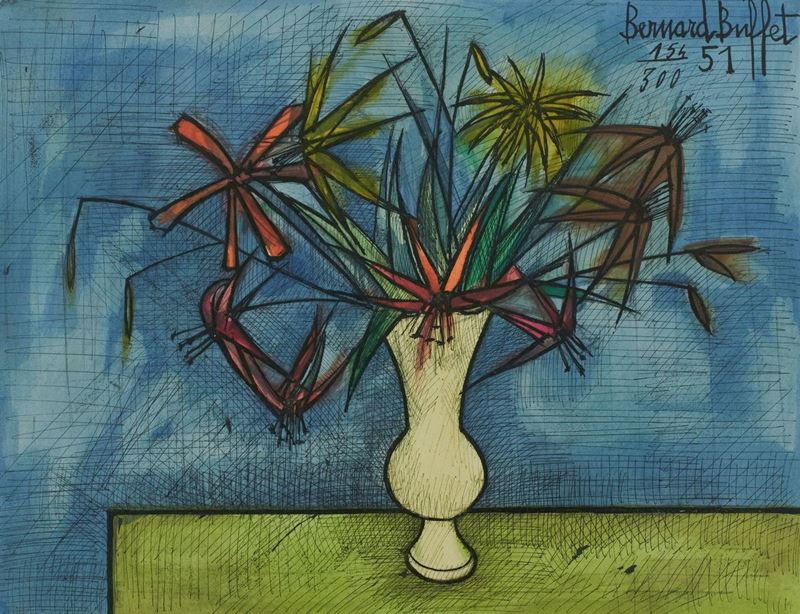 Bernard Buffet - Vaso di Fiori