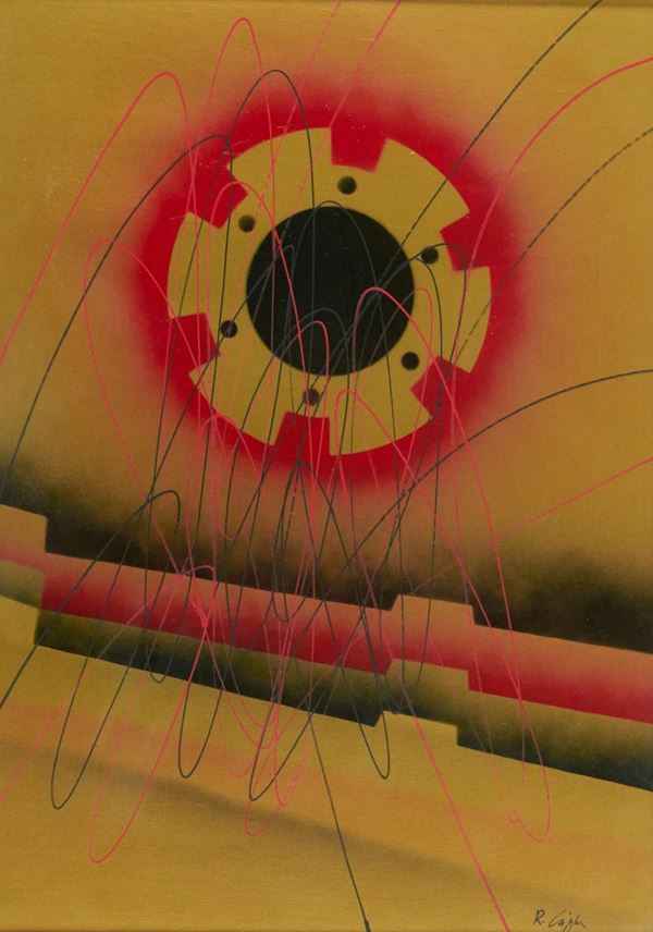 Roberto Crippa : Spirale  (1965)  - Olio e tecnica mista su cartoncino intelato  [..]
