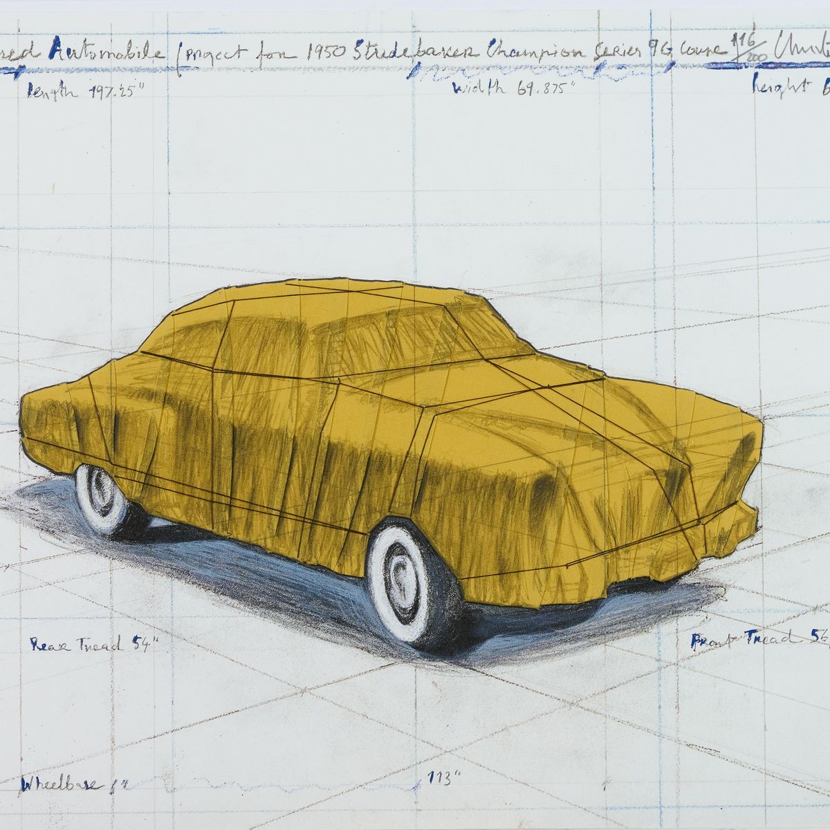 Wrapped Automobile, Project for 1950 Studebaker Champion, Series 9G Coupé