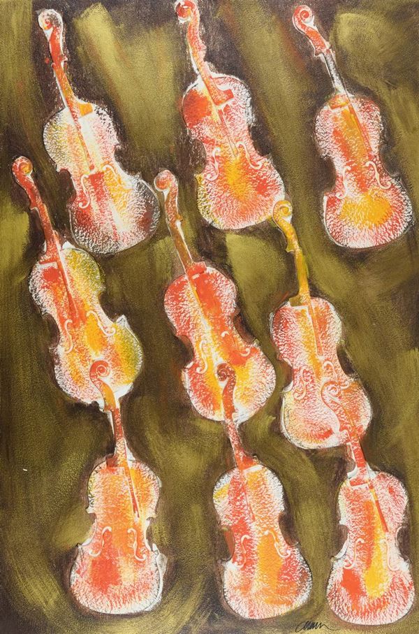 Arman - Violini arancioni